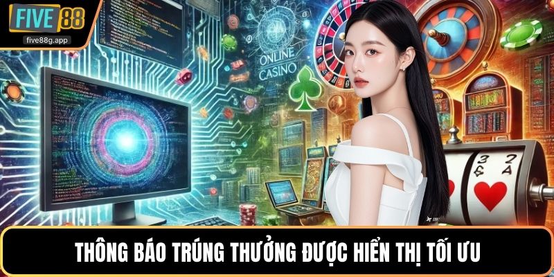 Thông báo trúng thưởng được hiển thị tối ưu